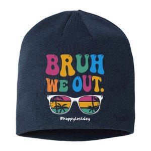 Bruh We Out Happy Last Day Of School Teacher Boy Girl Summer Sustainable Beanie