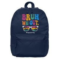 Bruh We Out Happy Last Day Of School Teacher Boy Girl Summer 16 in Basic Backpack