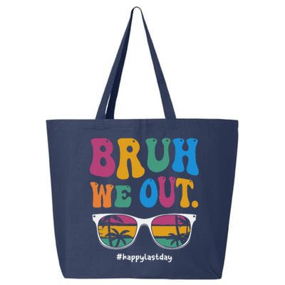 Bruh We Out Happy Last Day Of School Teacher Boy Girl Summer 25L Jumbo Tote