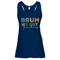 Bruh We Out Teachers End Of School Year Funny Teacher Summer Ladies Essential Flowy Tank