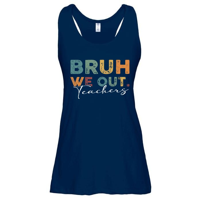 Bruh We Out Teachers End Of School Year Funny Teacher Summer Ladies Essential Flowy Tank