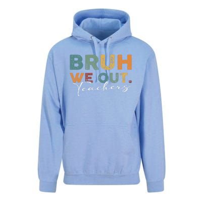 Bruh We Out Teachers End Of School Year Funny Teacher Summer Unisex Surf Hoodie