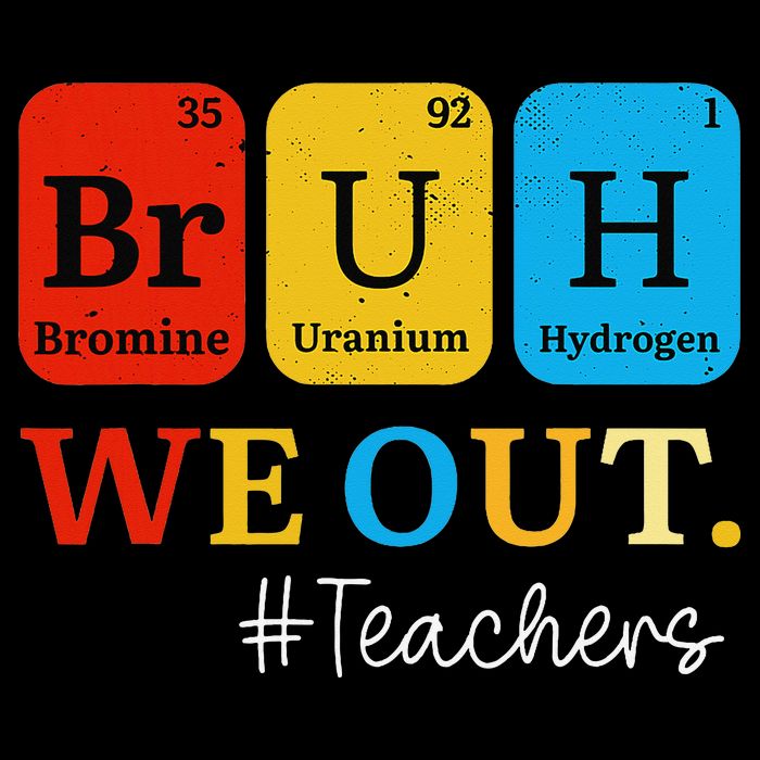 Bruh We Out Teachers Periodic Table Elements 16 in Basic Backpack