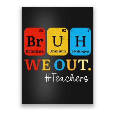 Bruh We Out Teachers Periodic Table Elements Poster
