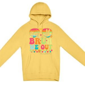 Bruh We Out Teachers Glasses Happy Last Day Of School Groovy Gift Premium Pullover Hoodie