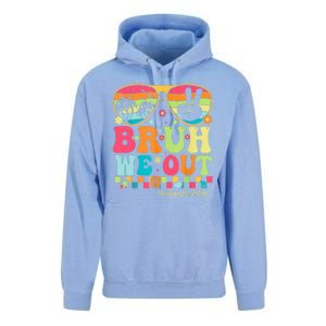 Bruh We Out Teachers Glasses Happy Last Day Of School Groovy Gift Unisex Surf Hoodie