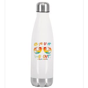 Bruh We Out Happy Last Day Of School Teacher Boy Girl Summer Stainless Steel Insulated Water Bottle