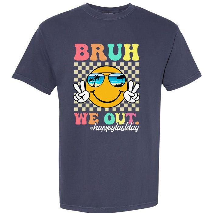 Bruh We Out Happy Last Day Of School Teacher Boy Girl Summer Garment-Dyed Heavyweight T-Shirt