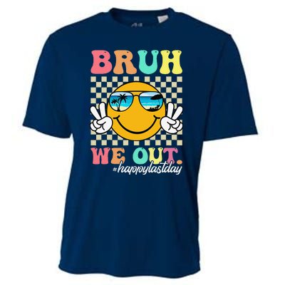 Bruh We Out Happy Last Day Of School Teacher Boy Girl Summer Cooling Performance Crew T-Shirt