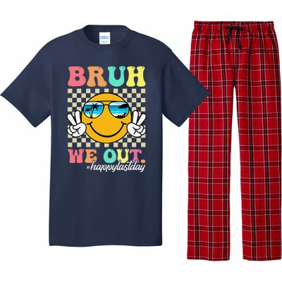 Bruh We Out Happy Last Day Of School Teacher Boy Girl Summer Pajama Set