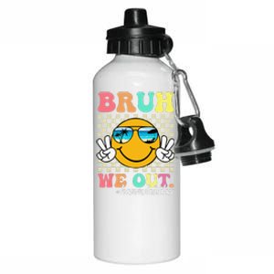 Bruh We Out Happy Last Day Of School Teacher Boy Girl Summer Aluminum Water Bottle