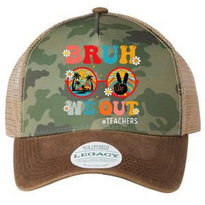 Bruh We Out Teachers Cute End Of School Year Teachers Summer Legacy Tie Dye Trucker Hat