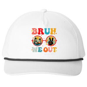 Bruh We Out Teachers Cute End Of School Year Teachers Summer Snapback Five-Panel Rope Hat