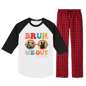 Bruh We Out Teachers Cute End Of School Year Teachers Summer Raglan Sleeve Pajama Set