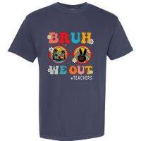 Bruh We Out Teachers Cute End Of School Year Teachers Summer Garment-Dyed Heavyweight T-Shirt