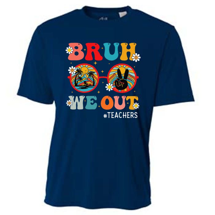 Bruh We Out Teachers Cute End Of School Year Teachers Summer Cooling Performance Crew T-Shirt