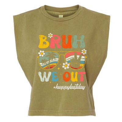 Bruh We Out Happy Last Day Of School Teacher Student Summer Garment-Dyed Women's Muscle Tee