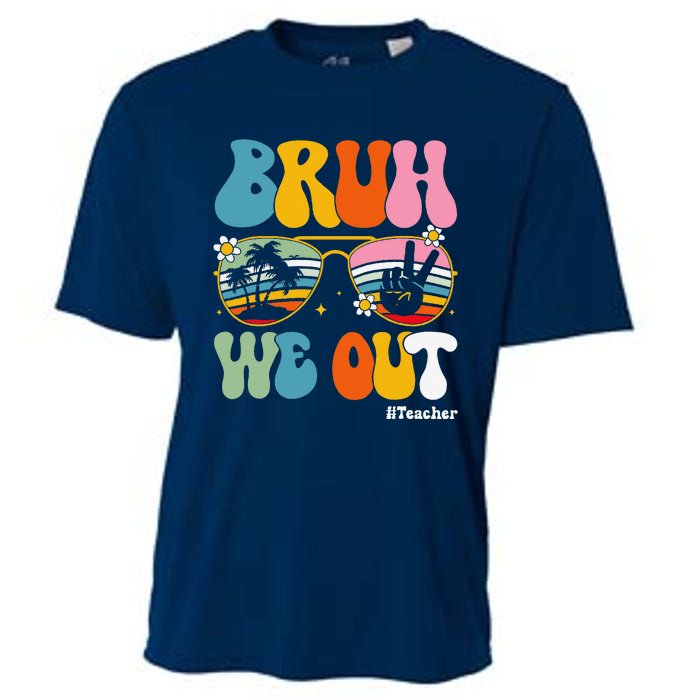 Bruh We Out Teachers End Of School Year Teacher Summer Cooling Performance Crew T-Shirt