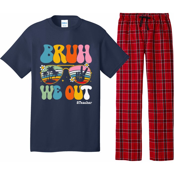 Bruh We Out Teachers End Of School Year Teacher Summer Pajama Set