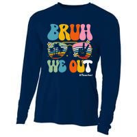 Bruh We Out Teachers End Of School Year Teacher Summer Cooling Performance Long Sleeve Crew