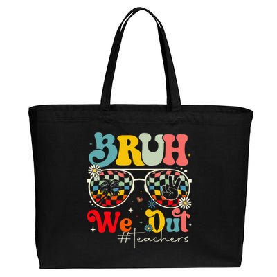 Bruh We Out Teachers End Of School Year Teacher Summer Cotton Canvas Jumbo Tote