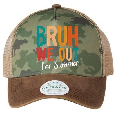 Bruh We Out For Summer Break Last Day Of School 2025 Legacy Tie Dye Trucker Hat