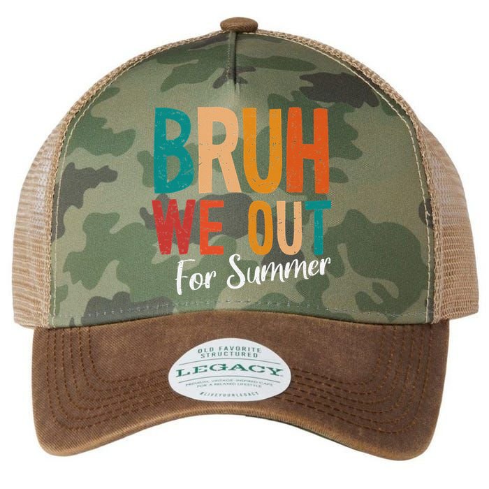 Bruh We Out For Summer Break Last Day Of School 2025 Legacy Tie Dye Trucker Hat