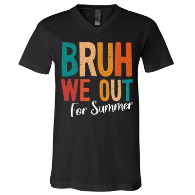 Bruh We Out For Summer Break Last Day Of School 2025 V-Neck T-Shirt