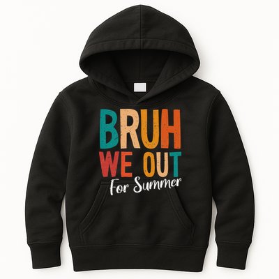 Bruh We Out For Summer Break Last Day Of School 2025 Kids Hoodie
