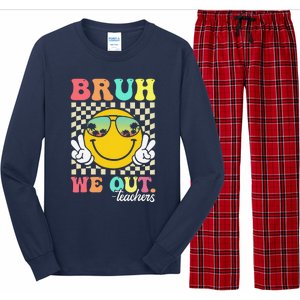 Bruh We Out Happy Last Day Of School Teacher Student Summer Long Sleeve Pajama Set