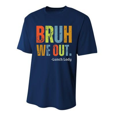 Bruh We Out Lunch Lady End Of School Year Teacher Summer Performance Sprint T-Shirt