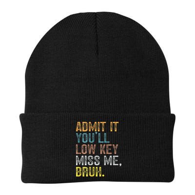 Bruh We Out Teachers 2-Sided Admit It Youll Low Key Miss Me Beanie