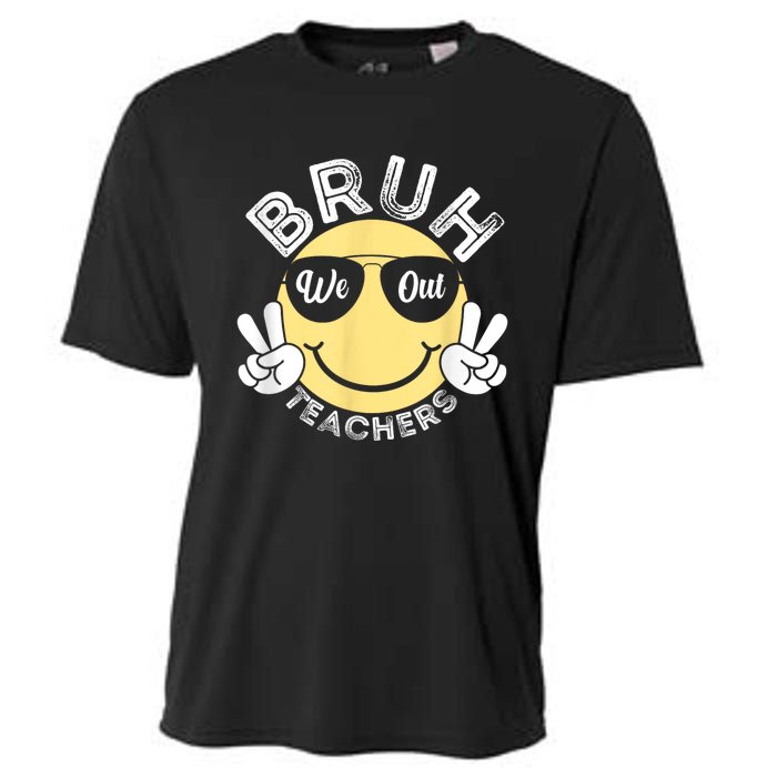 Bruh We Out Teachers Funny End Of School Year Cooling Performance Crew T-Shirt