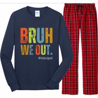 Bruh We Out Principal End Of School Year Teacher Summer Long Sleeve Pajama Set