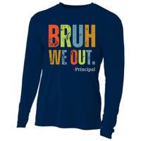 Bruh We Out Principal End Of School Year Teacher Summer Cooling Performance Long Sleeve Crew