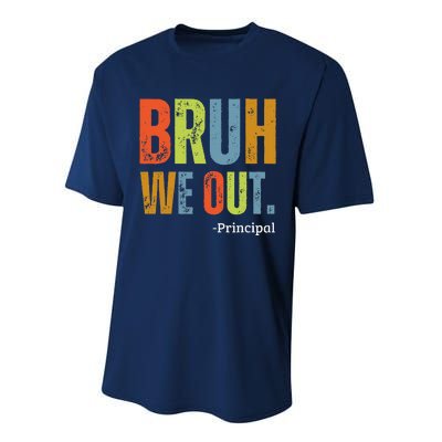 Bruh We Out Principal End Of School Year Teacher Summer Performance Sprint T-Shirt