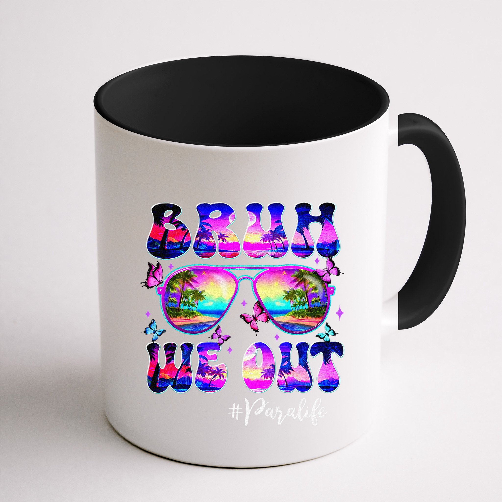 Bruh We Out Summer Para Life Sunglasses Tie Dye Mug
