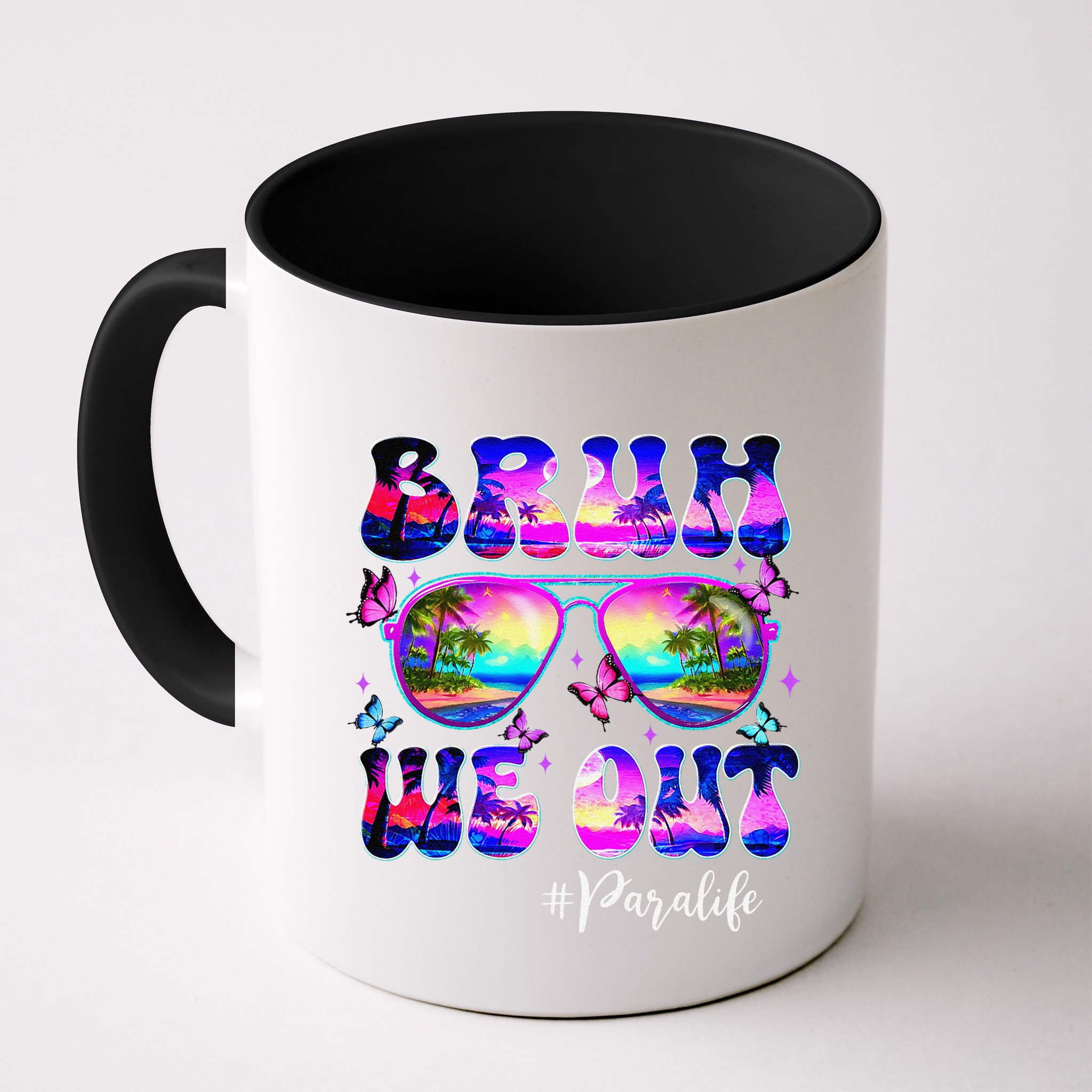 Bruh We Out Summer Para Life Sunglasses Tie Dye Mug