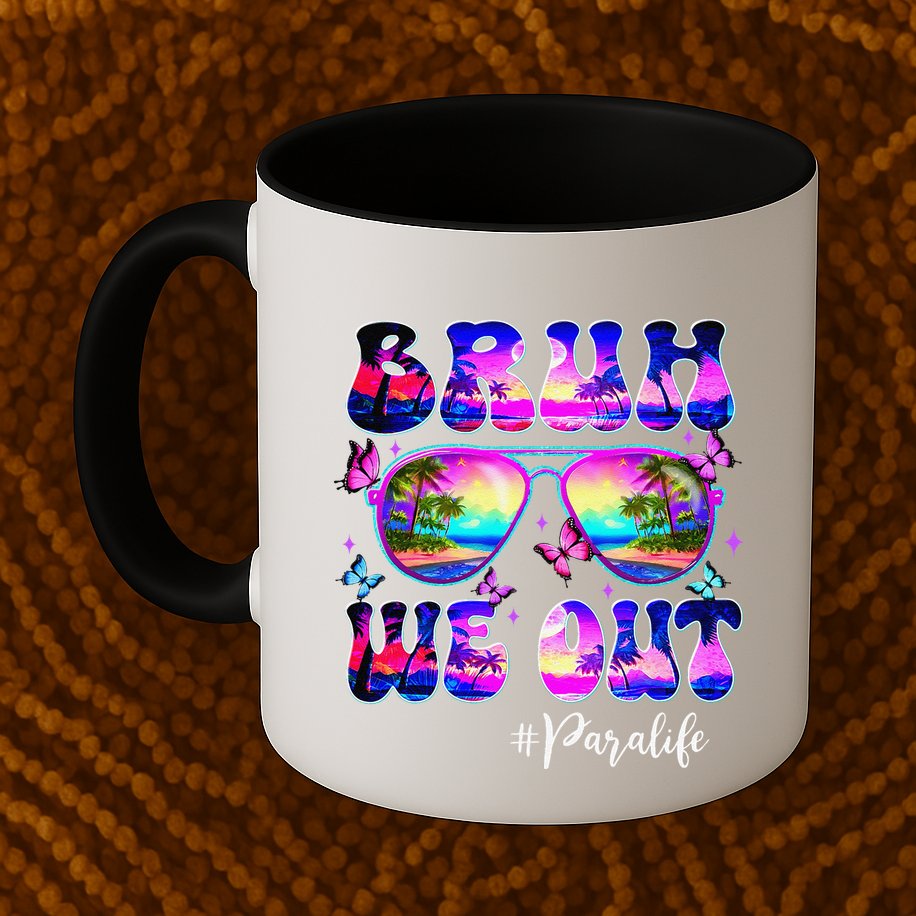 Bruh We Out Summer Para Life Sunglasses Tie Dye Mug