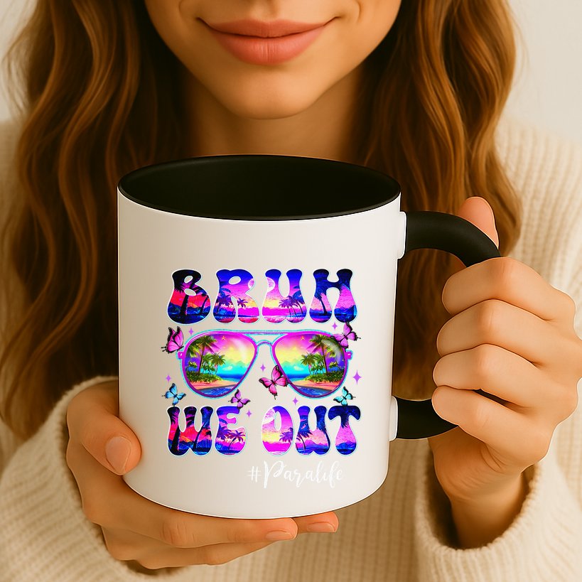 Bruh We Out Summer Para Life Sunglasses Tie Dye Mug
