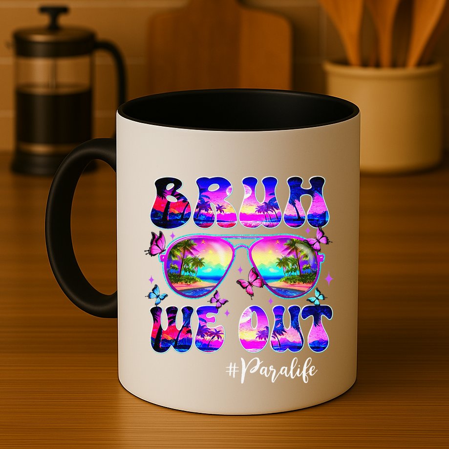 Bruh We Out Summer Para Life Sunglasses Tie Dye Mug