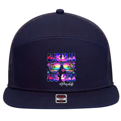 Bruh We Out Summer Para Life Sunglasses Tie Dye 7 Panel Mesh Trucker Snapback Hat
