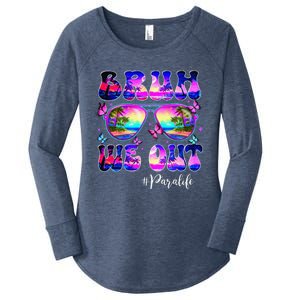 Bruh We Out Summer Para Life Sunglasses Tie Dye Women's Perfect Tri Tunic Long Sleeve Shirt