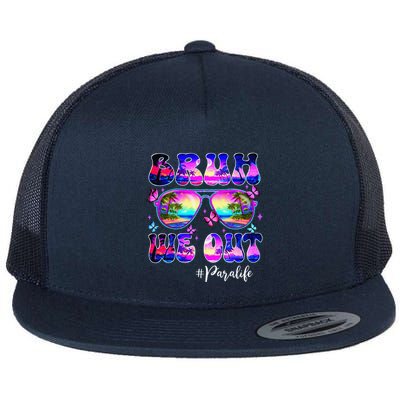 Bruh We Out Summer Para Life Sunglasses Tie Dye Flatbill Hat