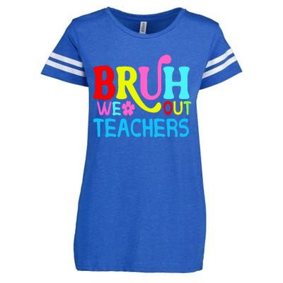 Bruh We Out Teachers Celebration Enza Ladies Jersey Football T-Shirt