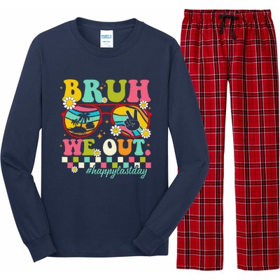 Bruh We Out Teachers Summer Happy Last Day Of School Teacher Long Sleeve Pajama Set