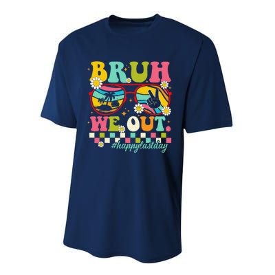 Bruh We Out Teachers Summer Happy Last Day Of School Teacher Performance Sprint T-Shirt