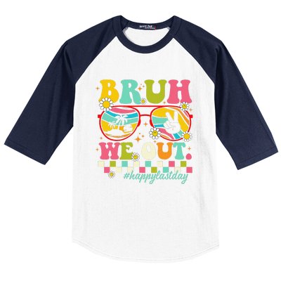 Bruh We Out Teachers Summer Happy Last Day Of School Teacher Baseball Sleeve Shirt