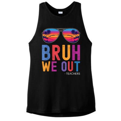 Bruh We Out Teachers Summer Last Day Of School Men Women Ladies PosiCharge Tri-Blend Wicking Tank