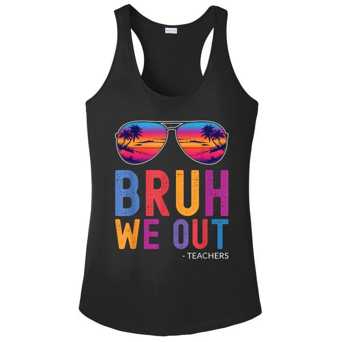 Bruh We Out Teachers Summer Last Day Of School Men Women Ladies PosiCharge Competitor Racerback Tank